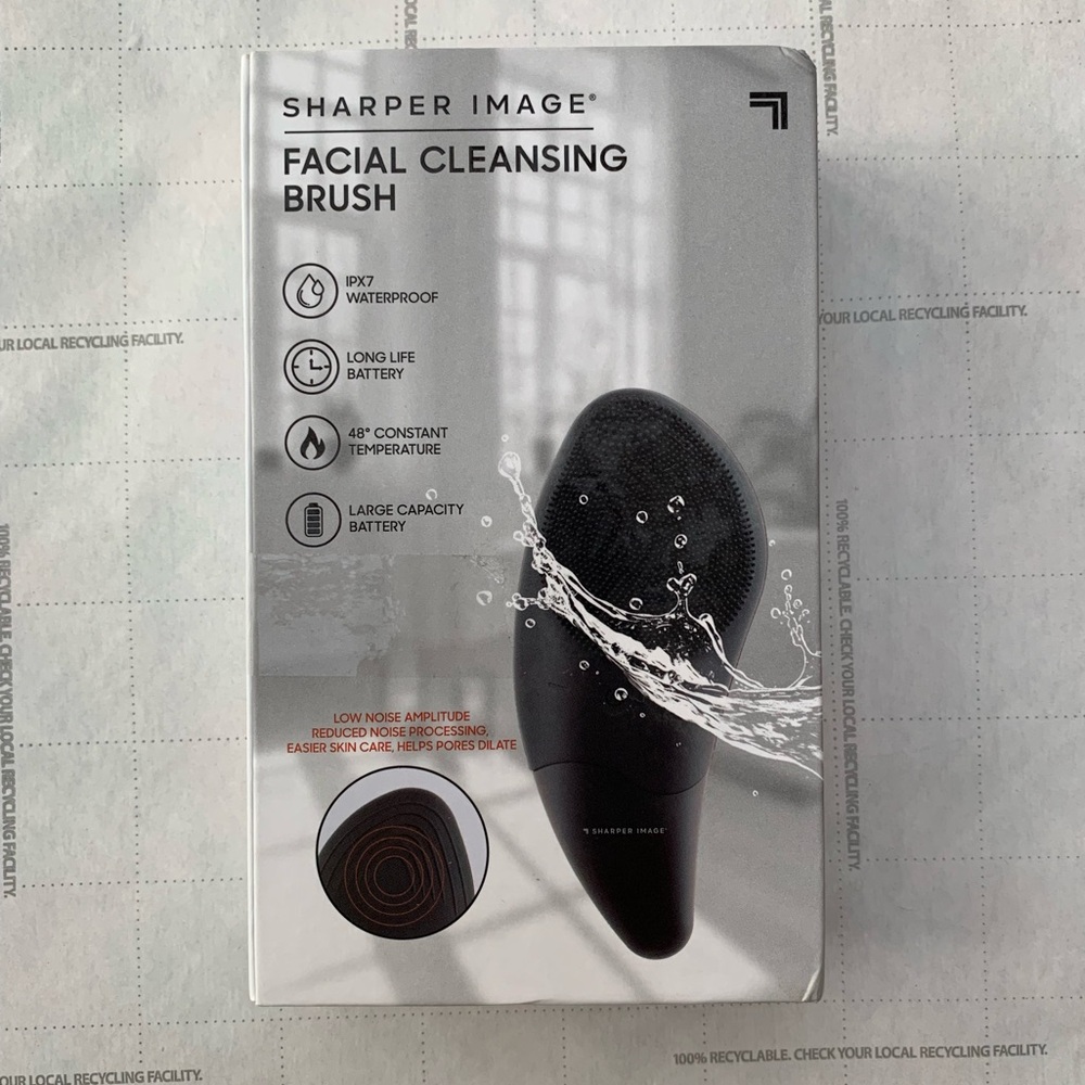 Sharper Image Facial Cleansing Brush - Black - Brand New - Model # SI-MNESCR-750 - Picture 2 of 4